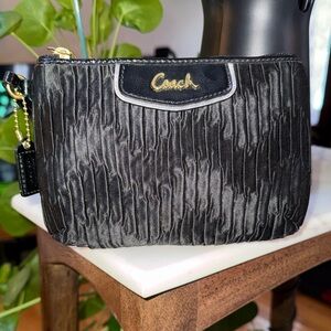 Coach Ashley Gathered Satin Wristlet